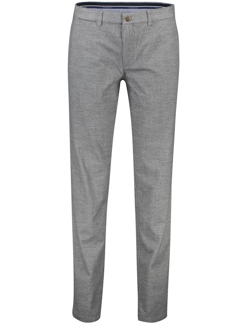 Katoenen broek COM4 gemeleerd grijs normale fit