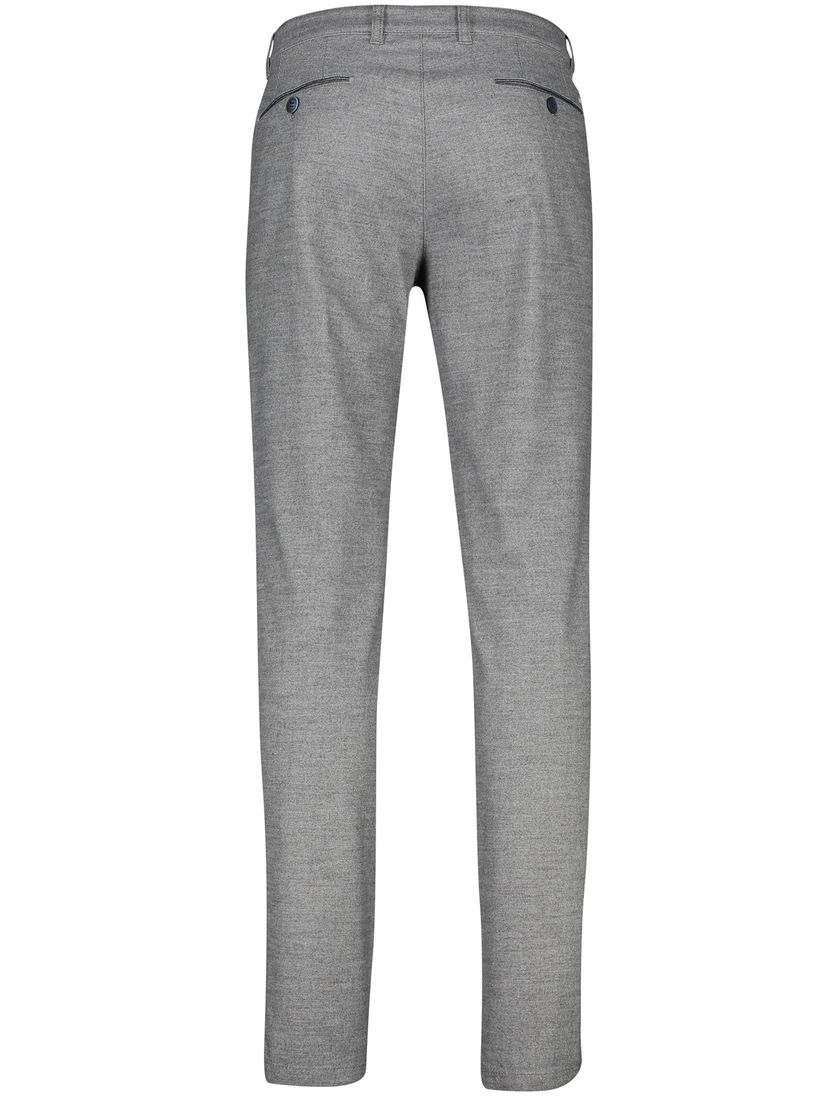 Katoenen broek COM4 gemeleerd grijs normale fit