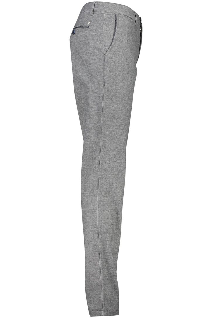 Katoenen broek COM4 gemeleerd grijs normale fit