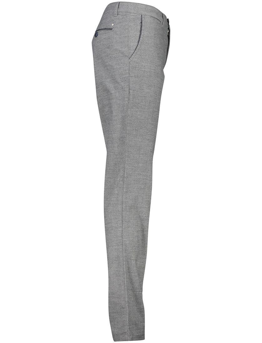 Katoenen broek COM4 gemeleerd grijs normale fit