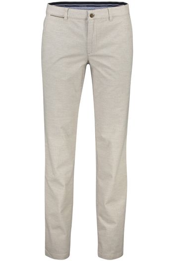 COM4 COM4 katoenen broek gemeleerd beige normale fit