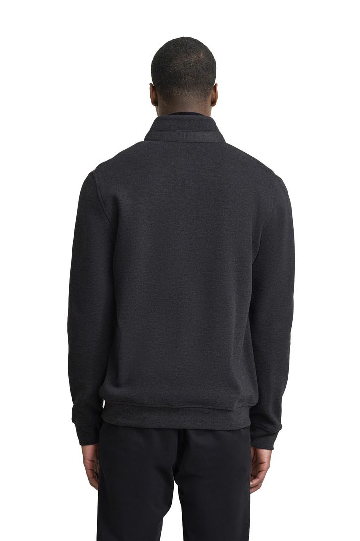 wijde fit vest Bugatti effen bruin katoen