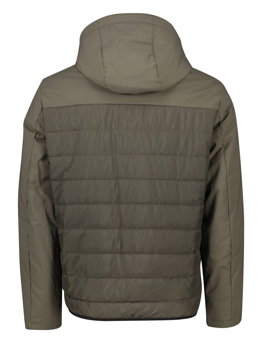 Bugatti winterjas Flexcity groen normale fit effen rits