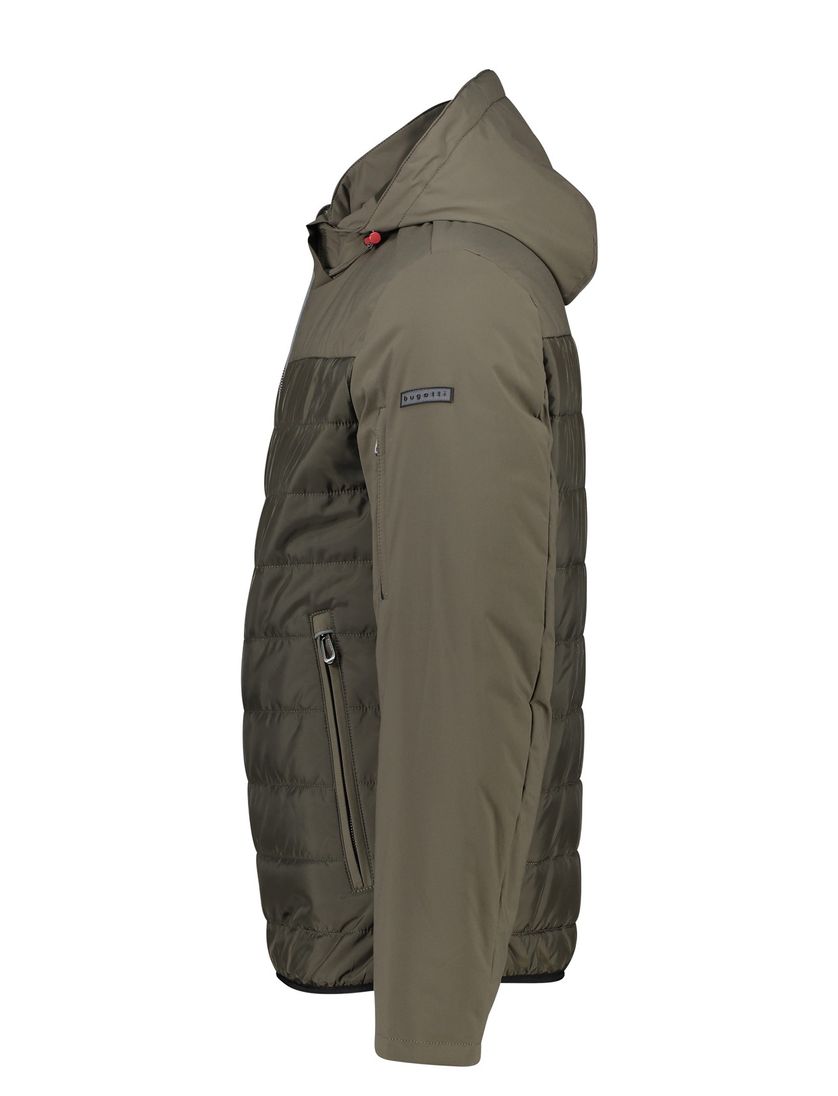 Bugatti winterjas Flexcity groen normale fit effen rits