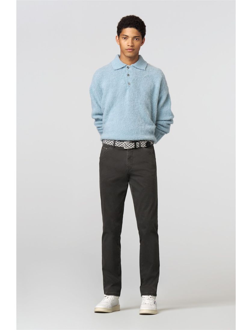 Meyer katoenen broek grijs effen katoen Chicago