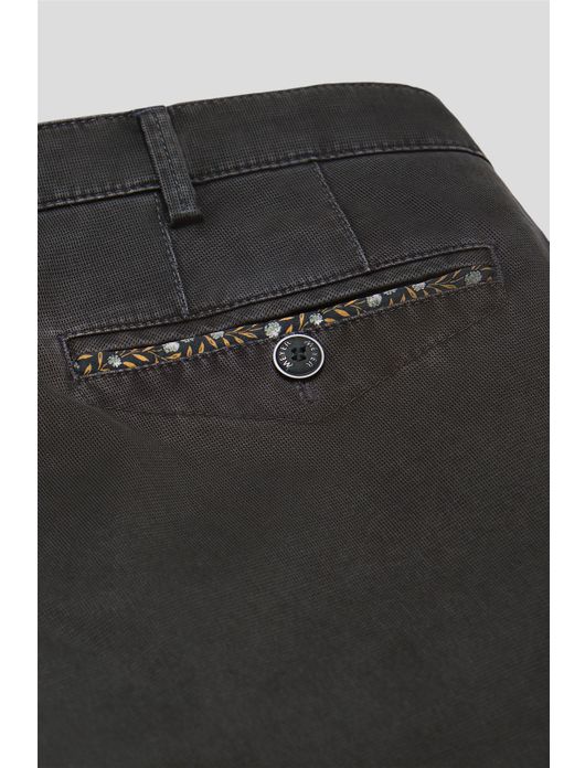 katoenen broek Meyer grijs effen katoen Chicago