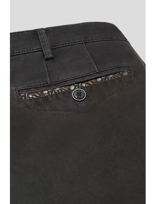 katoenen broek Meyer grijs effen katoen Chicago