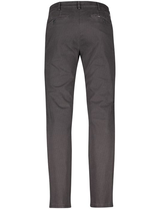katoenen broek Meyer grijs effen katoen, stretch Bonn