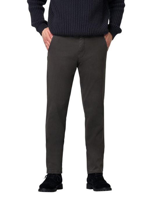 katoenen broek Meyer grijs effen katoen, stretch Bonn