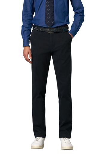 Meyer Meyer katoenen chino donkerblauw effen katoen slim fit