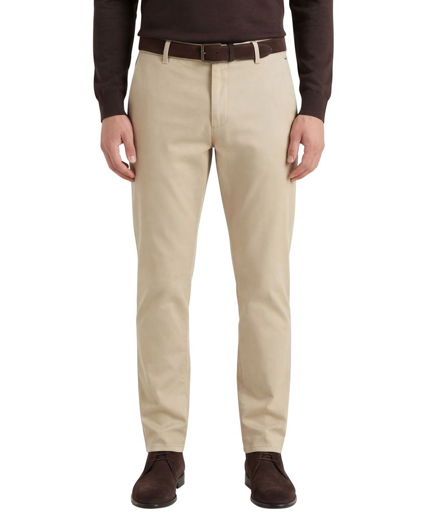 Meyer Pantalon chino beige katoen