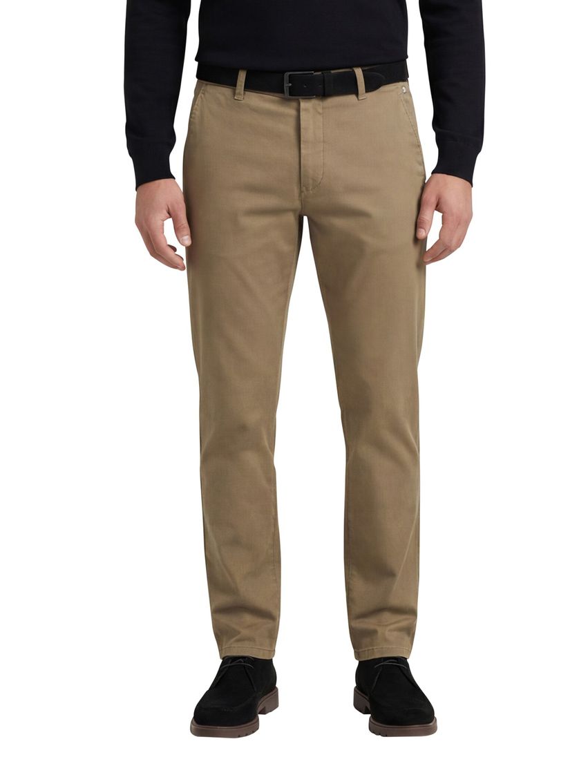 Meyer Pantalon chino bruin katoen
