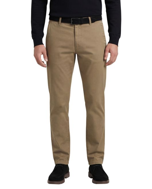 Meyer Pantalon chino slim fit bruin