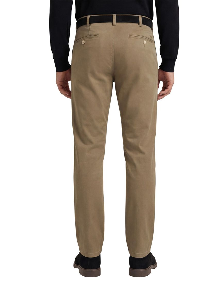 Meyer Pantalon chino bruin katoen