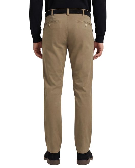 Meyer Pantalon chino slim fit bruin