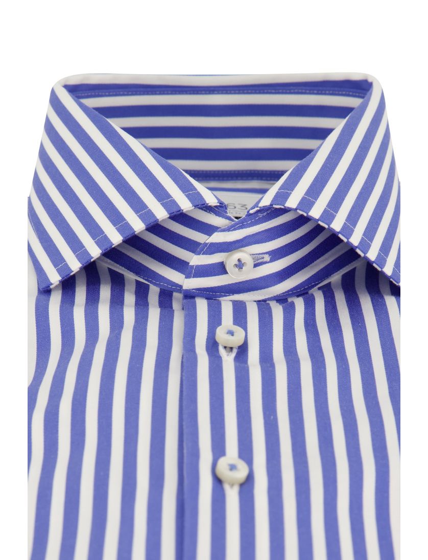 Modern Fit Eterna overhemd blauw wit gestreept