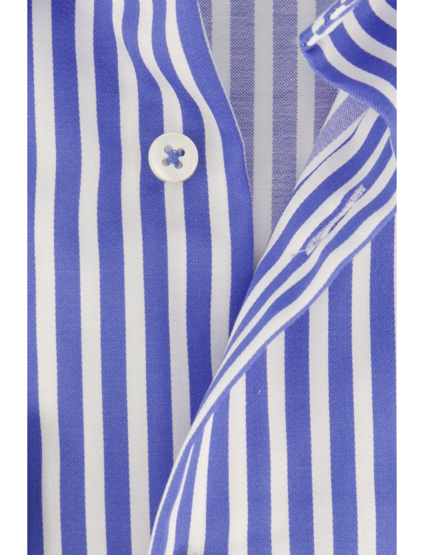 Modern Fit Eterna overhemd blauw wit gestreept