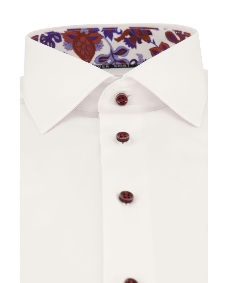 Eterna overhemd wijde fit wit effen