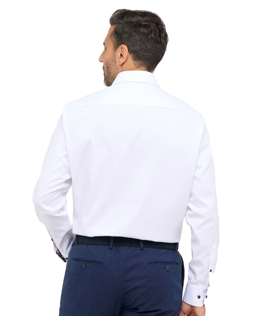 Eterna overhemd wijde fit wit effen