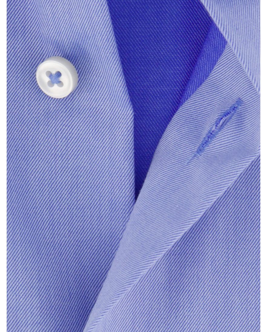 Eterna Luxury Comfort Fit overhemd effen blauw