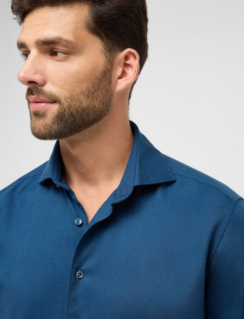 Eterna overhemd blauw effen comfort fit