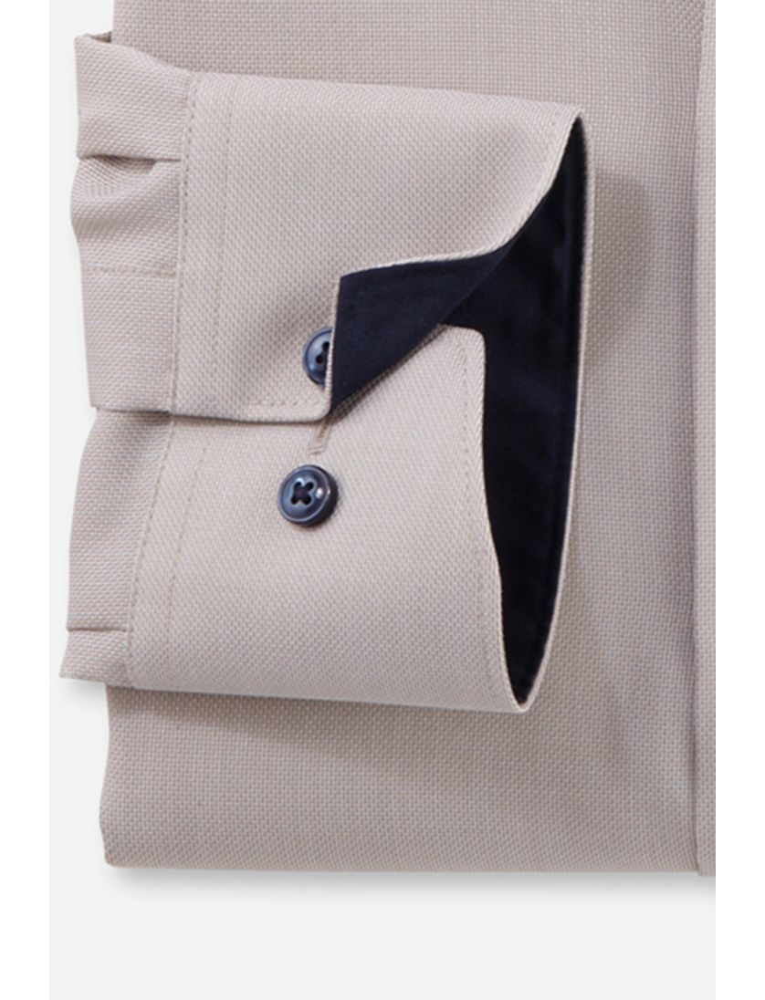 Olymp overhemd beige Modern Fit wide spread boord