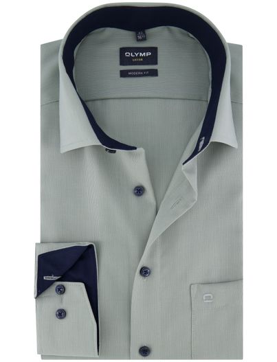 Olymp Olymp overhemd groen Modern Fit