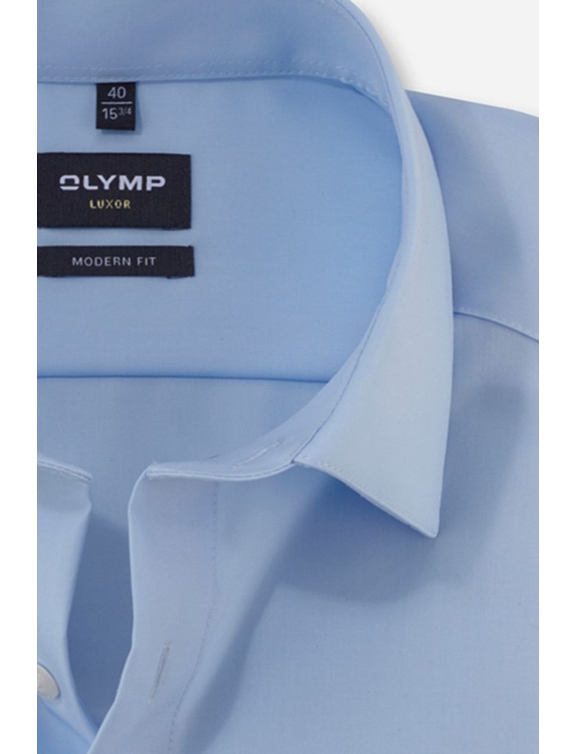 Olymp overhemd lichtblauw Modern Fit 100% katoen