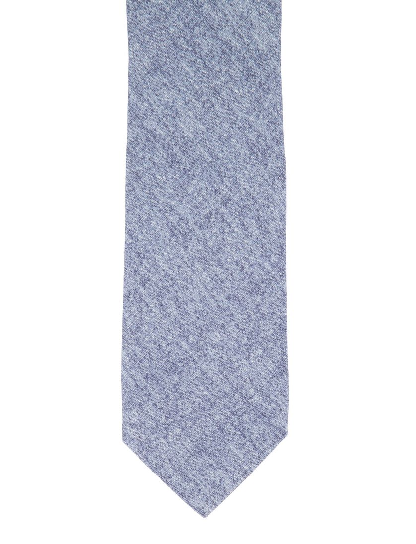 Profuomo stropdas blauw geprint 100% zijde