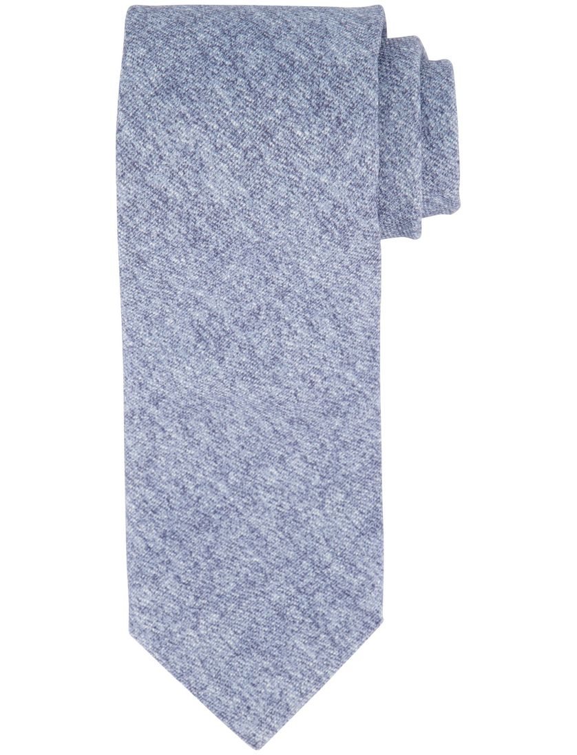 Profuomo stropdas blauw geprint 100% zijde