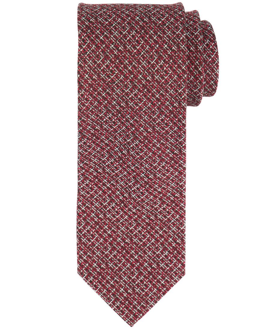 Profuomo stropdas rood wit geprint zijde