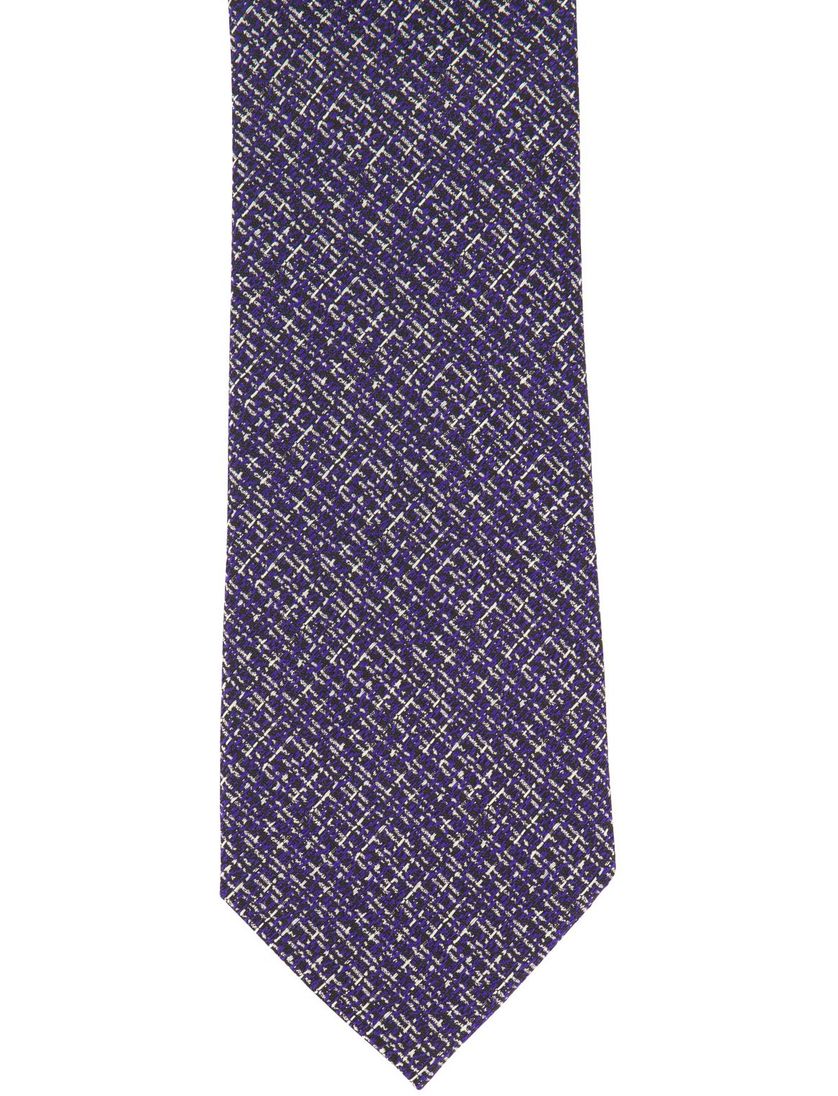 Profuomo stropdas paars geprint 100% zijde