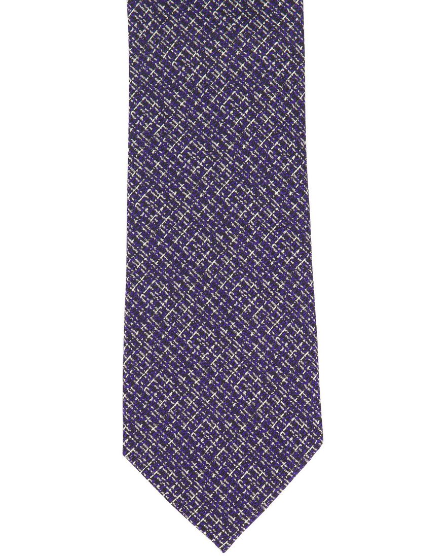 Profuomo stropdas paars geprint 100% zijde