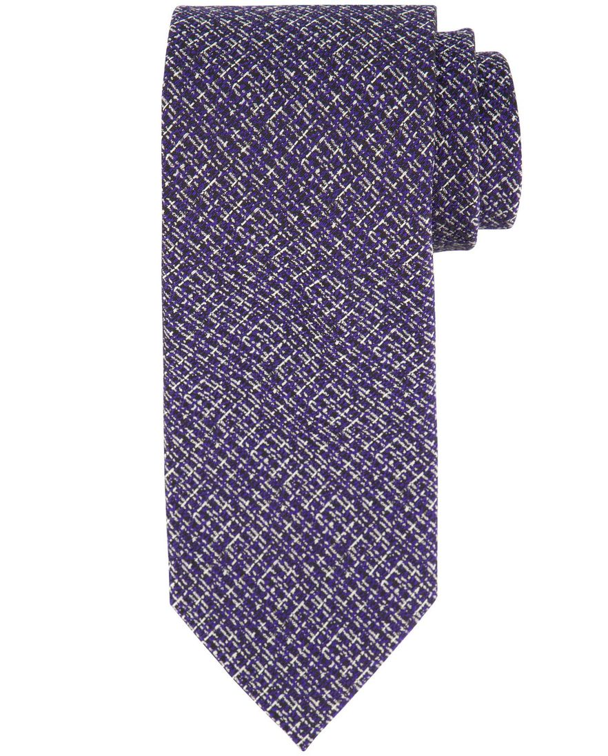 Profuomo stropdas paars geprint 100% zijde