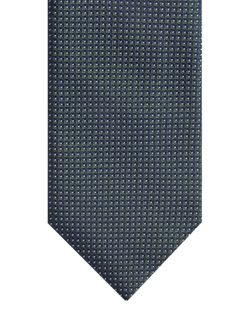 Profuomo stropdas groen print 100% zijde