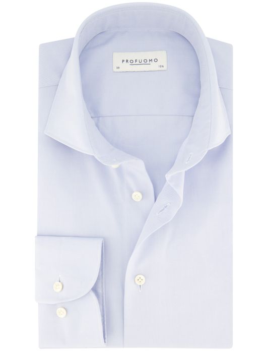 business overhemd Profuomo lichtblauw effen katoen slim fit