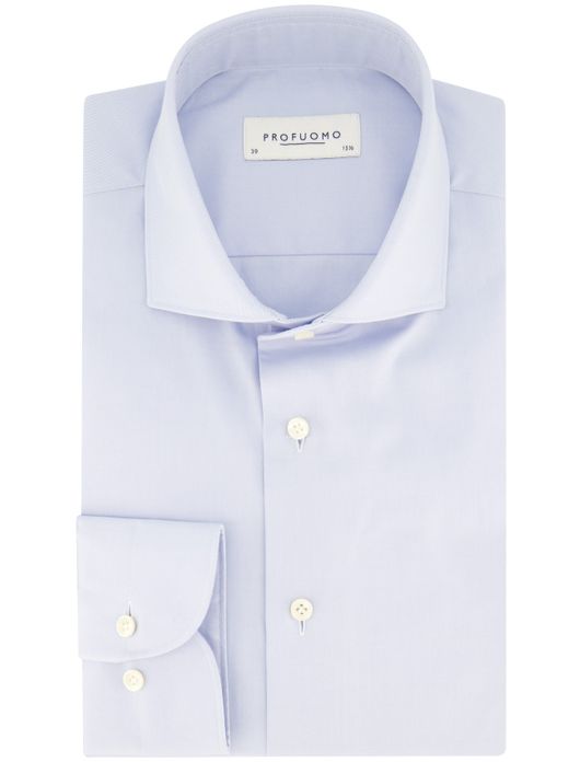 business overhemd Profuomo lichtblauw effen katoen slim fit