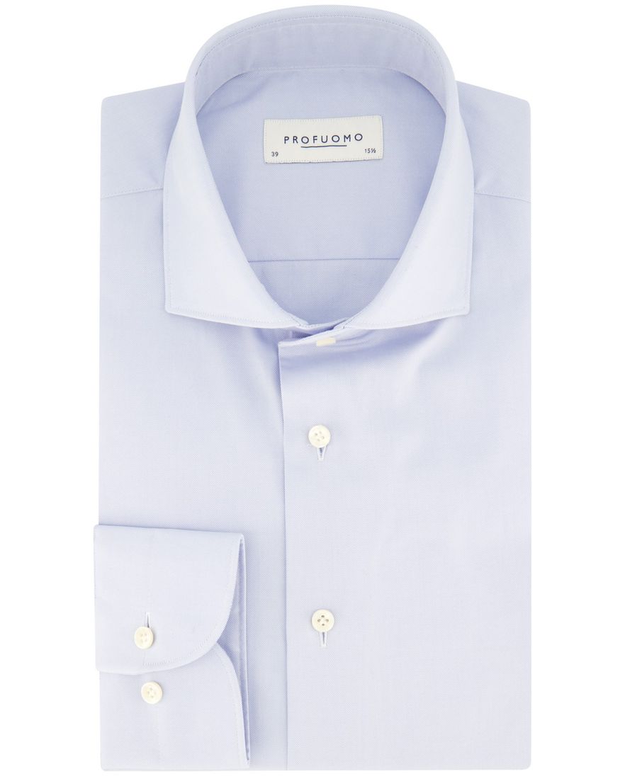 Profuomo business overhemd lichtblauw effen