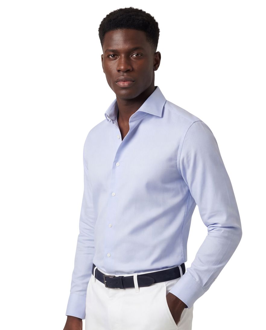 Profuomo business overhemd lichtblauw effen