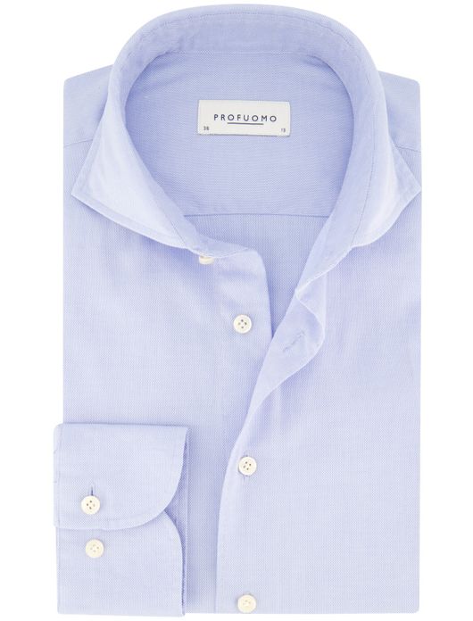 business overhemd Profuomo lichtblauw effen katoen slim fit