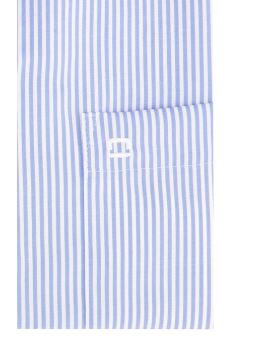 business overhemd Olymp Luxor Comfort Fit lichtblauw gestreept katoen wijde fit