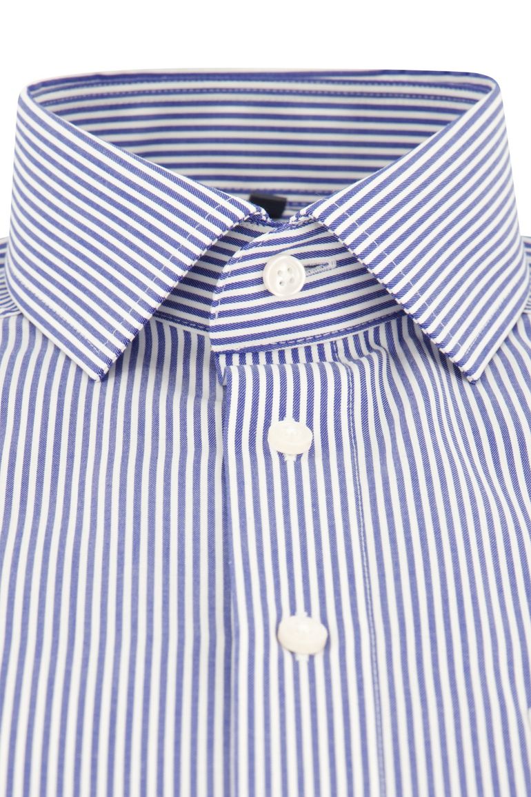 business overhemd Olymp blauw gestreept katoen normale fit
