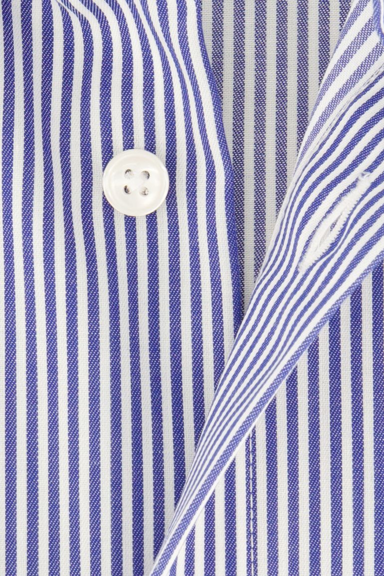 business overhemd Olymp blauw gestreept katoen normale fit