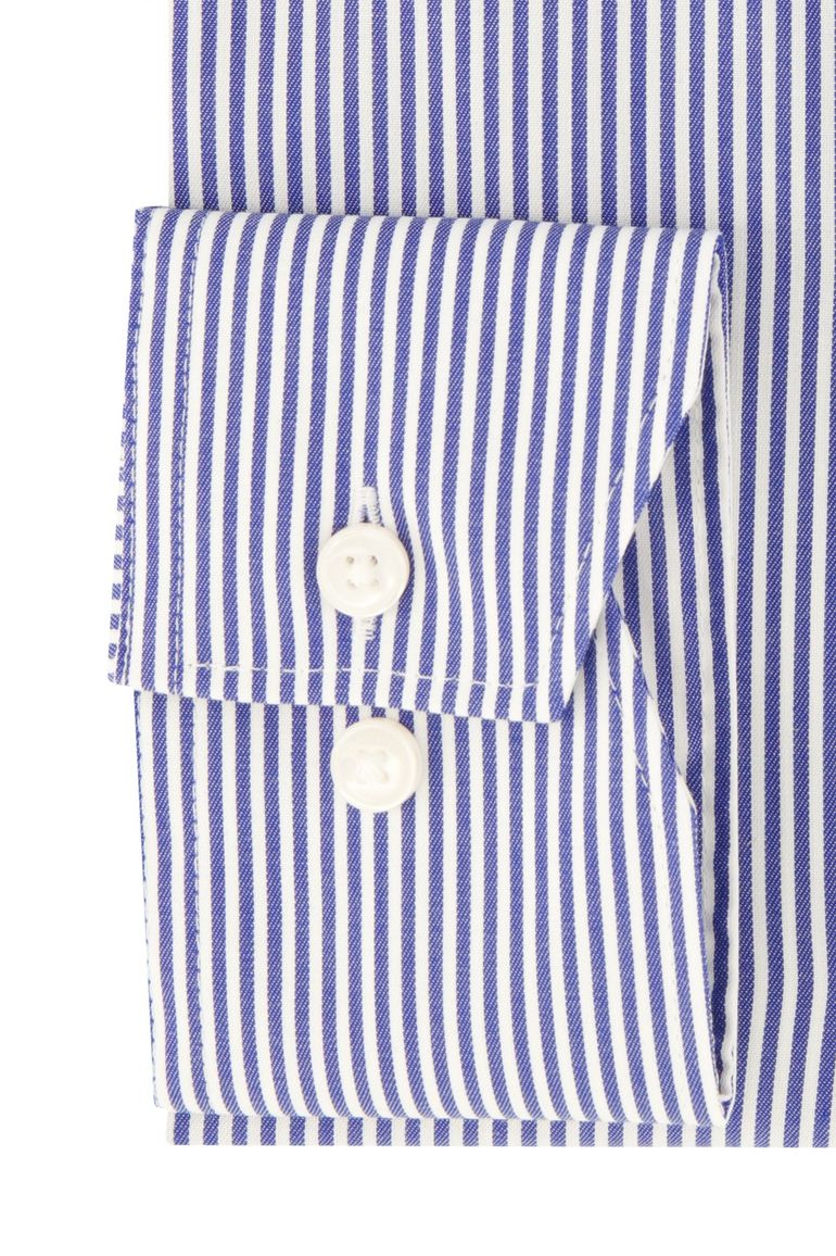 business overhemd Olymp blauw gestreept katoen normale fit