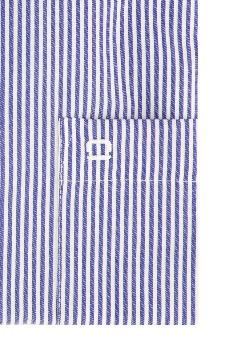 business overhemd Olymp blauw gestreept katoen normale fit