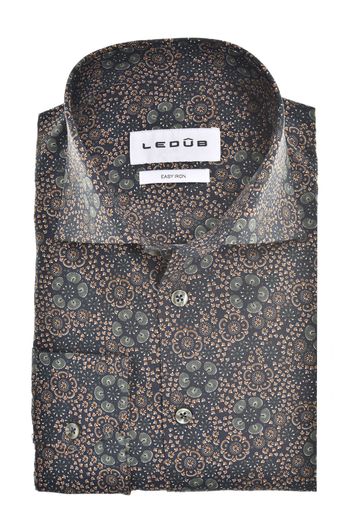 Ledub Ledub overhemd donkerblauw geprint normale fit