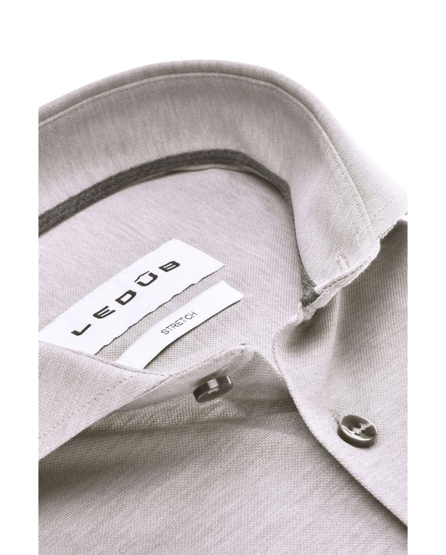 Ledub business overhemd slim fit grijs gemêleerd