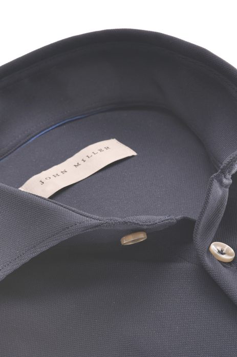John Miller overhemd ml 7 donkerblauw hyperstretch