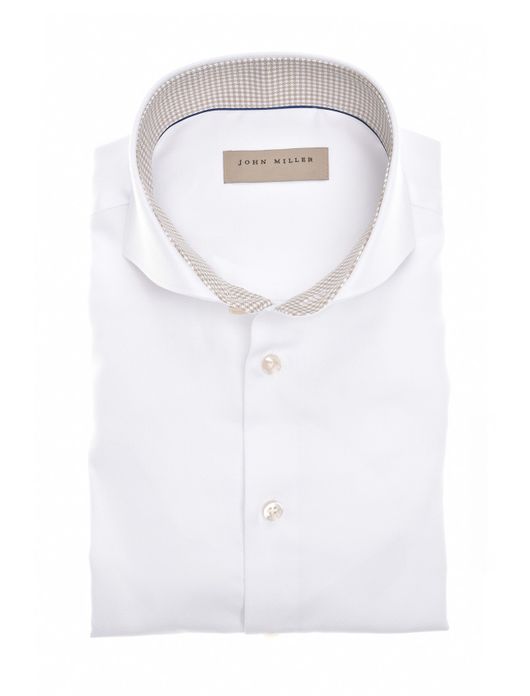 John Miller overhemd wit effen