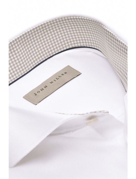 John Miller overhemd wit effen